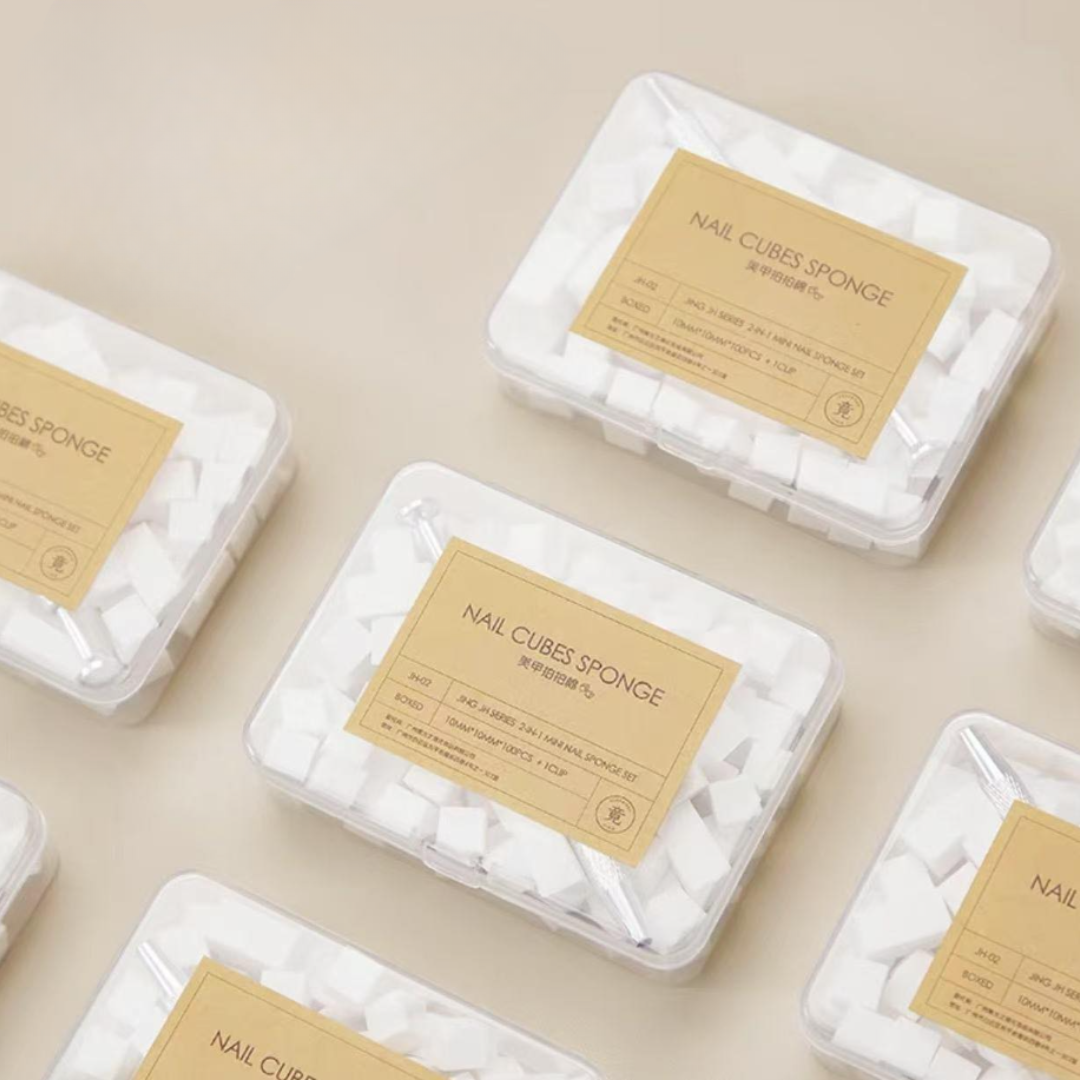 Nail Cubes Sponge – Esponjas de Precisión para Manicura Profesional