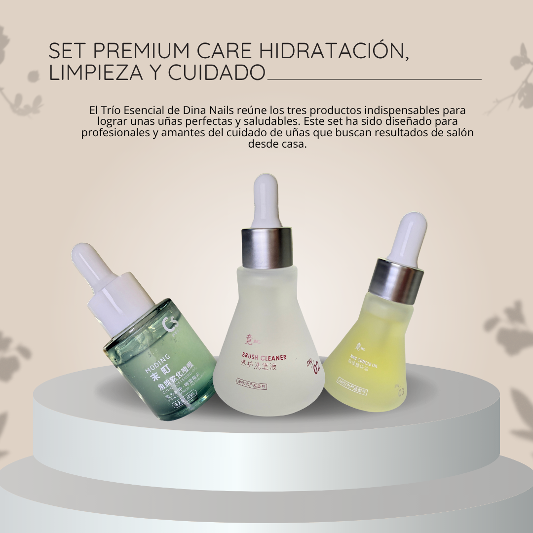 Set Premium Care Dina Nails – Hidratación, Limpieza y Cuidado de Uñas