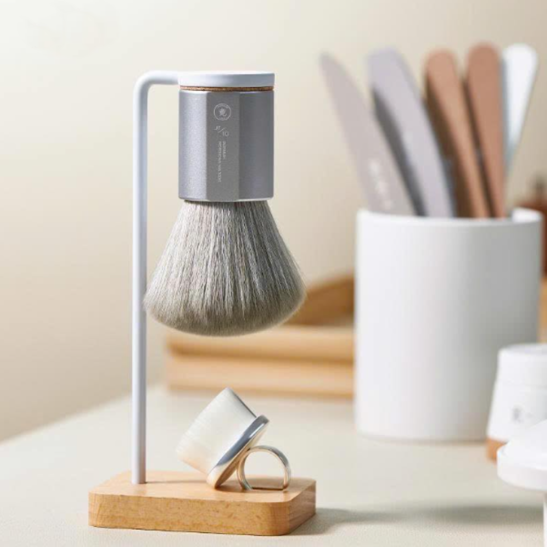 Brocha profesional con base magnética y soporte de secado