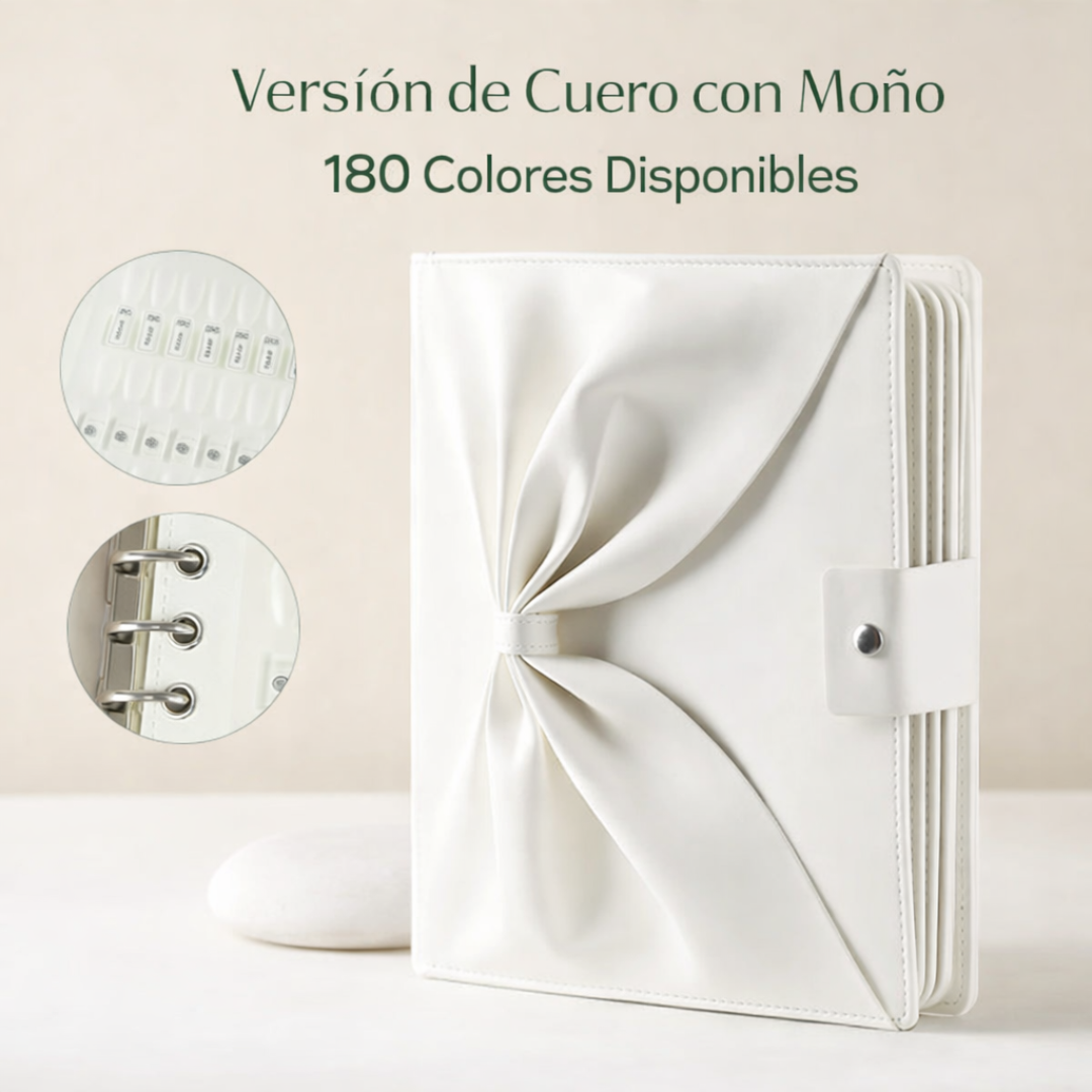 Estuche Profesional para Nail Art con Lazo Decorativo